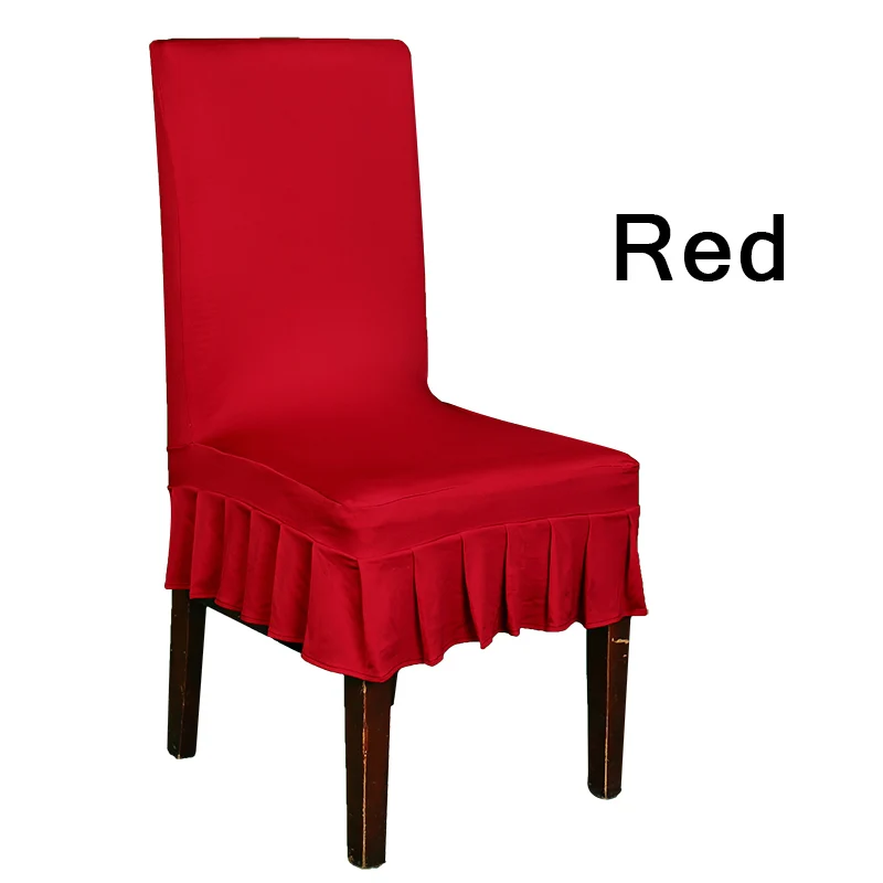 1 шт Белый Универсальный Эластичный лайкровый декоративный стул Чехлы для свадьбы банкета вечерние дома отеля столовой - Цвет: Red