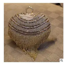2016 frauen Party Abendtasche Dame Kupplung diamant Perle herz Abendtasche Gold Tag clutch frau taschen 2016 handtasche bolsa feminina
