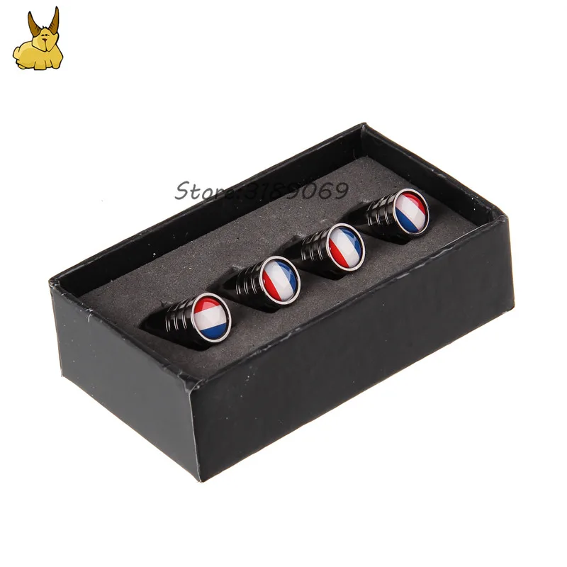 

4pcs Car Tires Valve Stem Caps Dustproof cover for France Flag logo Renault Clio Megane Scenic Citroen C3 C4 Peugeot 208 207 Vw