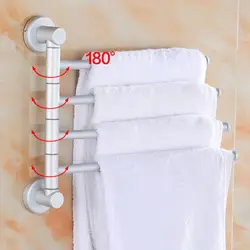 Вращающаяся стойка для полотенец Нержавеющая Сталь Кронштейн для полотенец в ванную комнату Кухня Настенные полотенца полированная