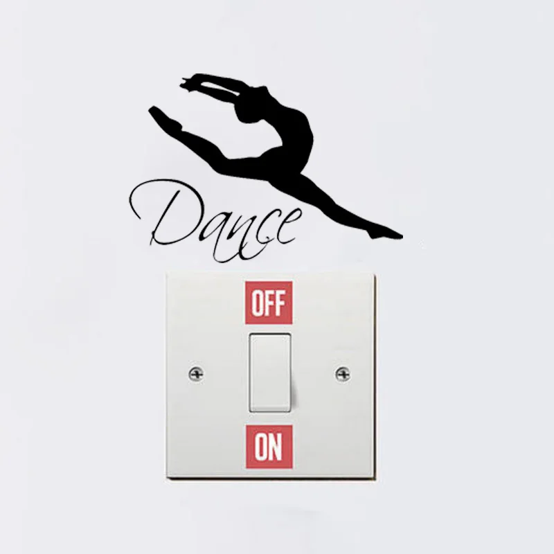 

Quote Dancing Vinyl Switch Sticker Elegant Dancer Wall Stickers Home Decor Living Room A2076