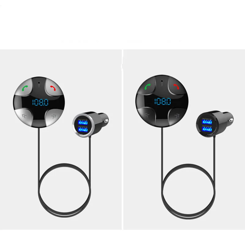 Bluetooth Car Kit Handsfree fm-передатчик A2DP Беспроводной Автомобильный MP3-плеер Поддержка карты памяти воспроизведения музыки двойной зарядное