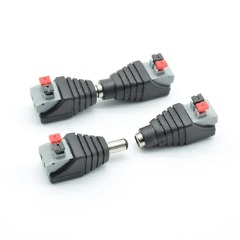 

4pcs/2sets DC 2Male +2 Female connector 2.1*5.5mm DC Power Jack Adapter Plug Connector for 3528/5050/5730 single color led strip