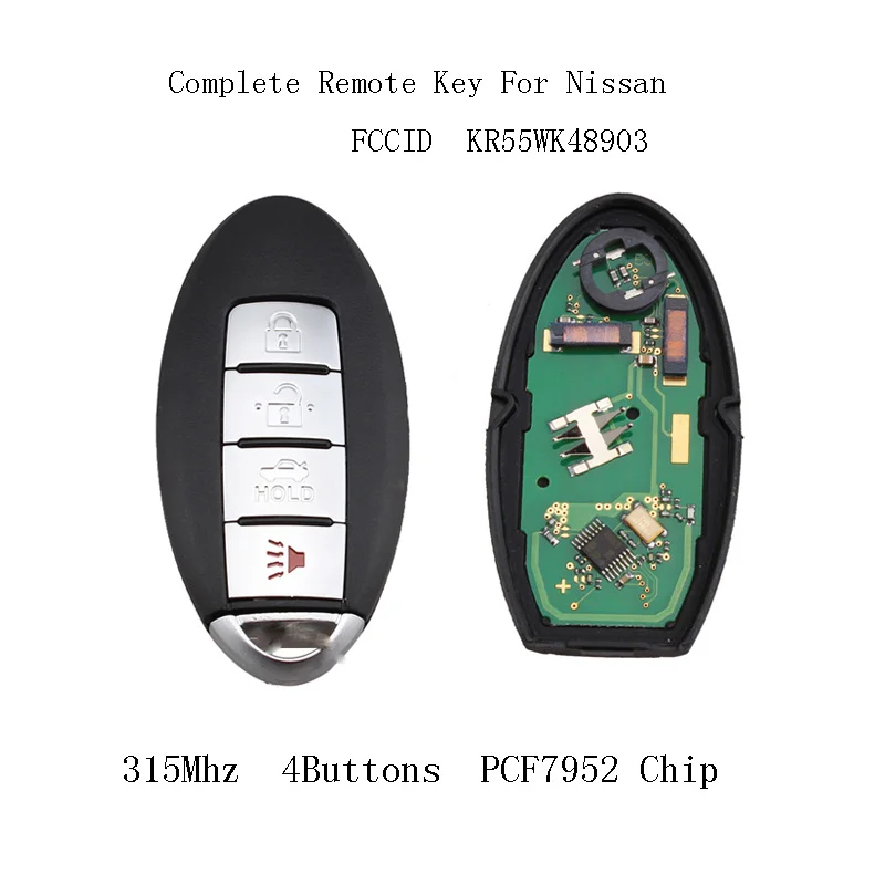 3 шт.* 4 кнопки 315 МГц полный дистанционный брелок для Nissan Altima Maxima Murano для Nissan KR55WK48903 с чипом PCF7952