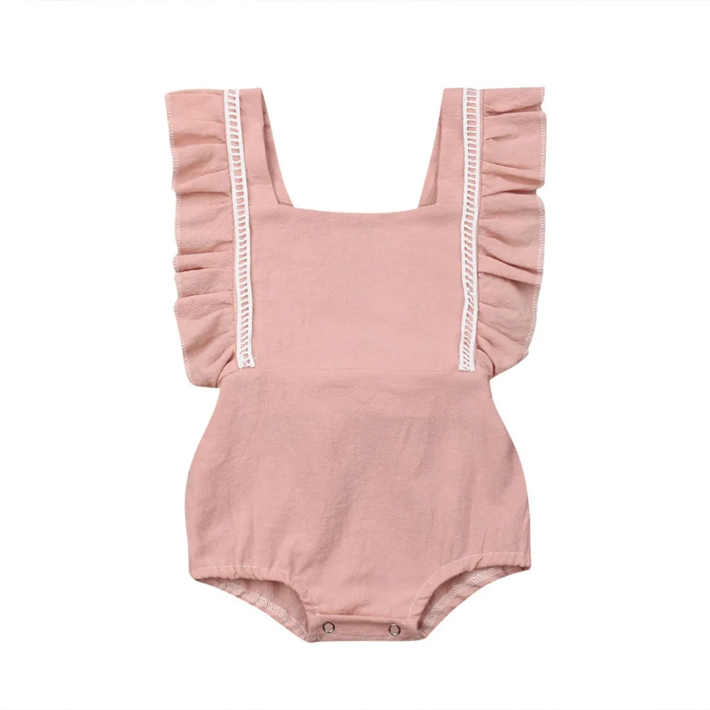 

Princess Newborn Baby Girl Summer Clothes Ruffle Romper Outfit 0-24M Baby Clothing