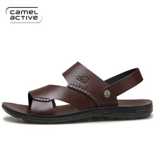 Camel Active/Брендовые мужские пляжные туфли из натуральной кожи; классические ручной работы из коровьей кожи; мужские сандалии; большие размеры 38-44