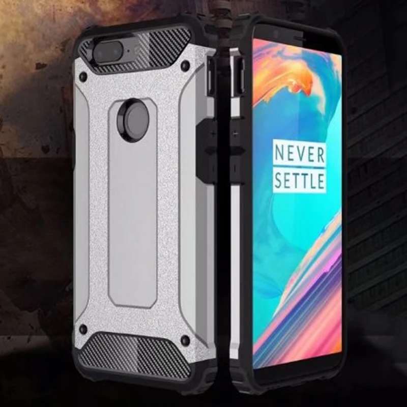 

10 Amazing Colors PC+TPU Hybird Protective Cases For Oneplus 5T within Heat Radiation Nets Precise Holes Outdoor Shockproof Case