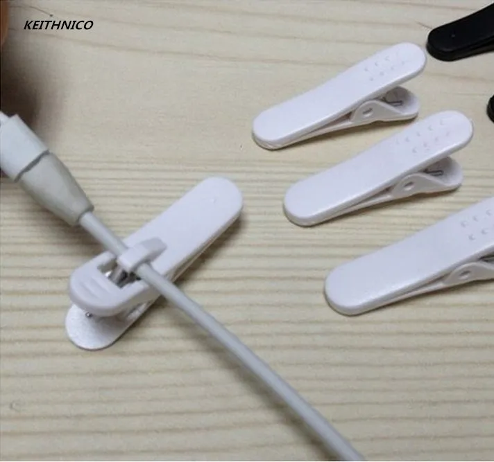 

20Pcs/Lot White Earphone Cable Wire Cord Collar Clamp Clip For MP3 MP4 Headphones Headset Wire Clip Nip Holder Clamps H075