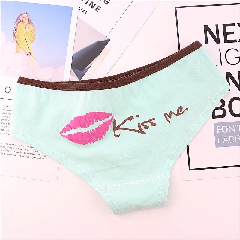ZQTWT Горячие губы Leter Kiss Me трусики модные трусы милые удобные белье женские