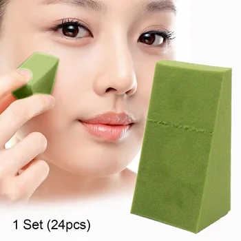 

Makeup Sponge Natural smooth beauty cosmetic puff 24PCS Make Up Cosmetic Beauty Lady Triangle Foundation Sponge Y611