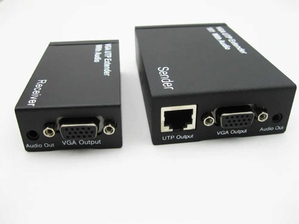 300 м HD 1080P VGA UTP удлинитель 1х1 сплиттер с аудио через Cat5/5e/6 RJ45 ethernet кабель Поддержка Мониторы проекторы HDTV VGA300