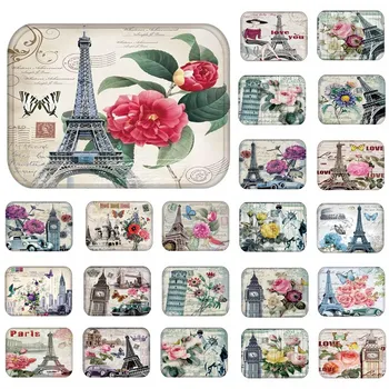 

1pcs 40*60cm Tower Big Ben pattern Anti-Slip Suede Carpet Door mats doormats Kitchen Living room Floor Mat Rug 48159