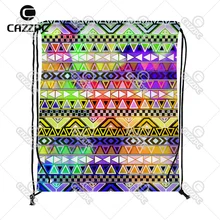 Красочные абстрактные геометрические яркие Анды богемная волна индивидуальная нейлоновая ткань шнурок рюкзак Подарочный пакет из 4