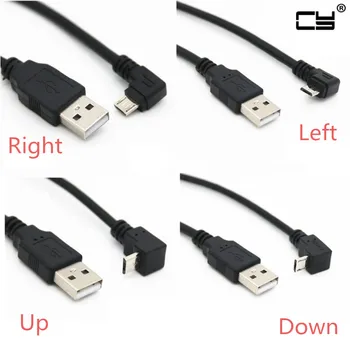 

Up & Down & Left & Right Angled 90 Degree USB Micro USB Male to USB male Data Charge connector Cable 25cm 50cm for Tablet 5m 1m