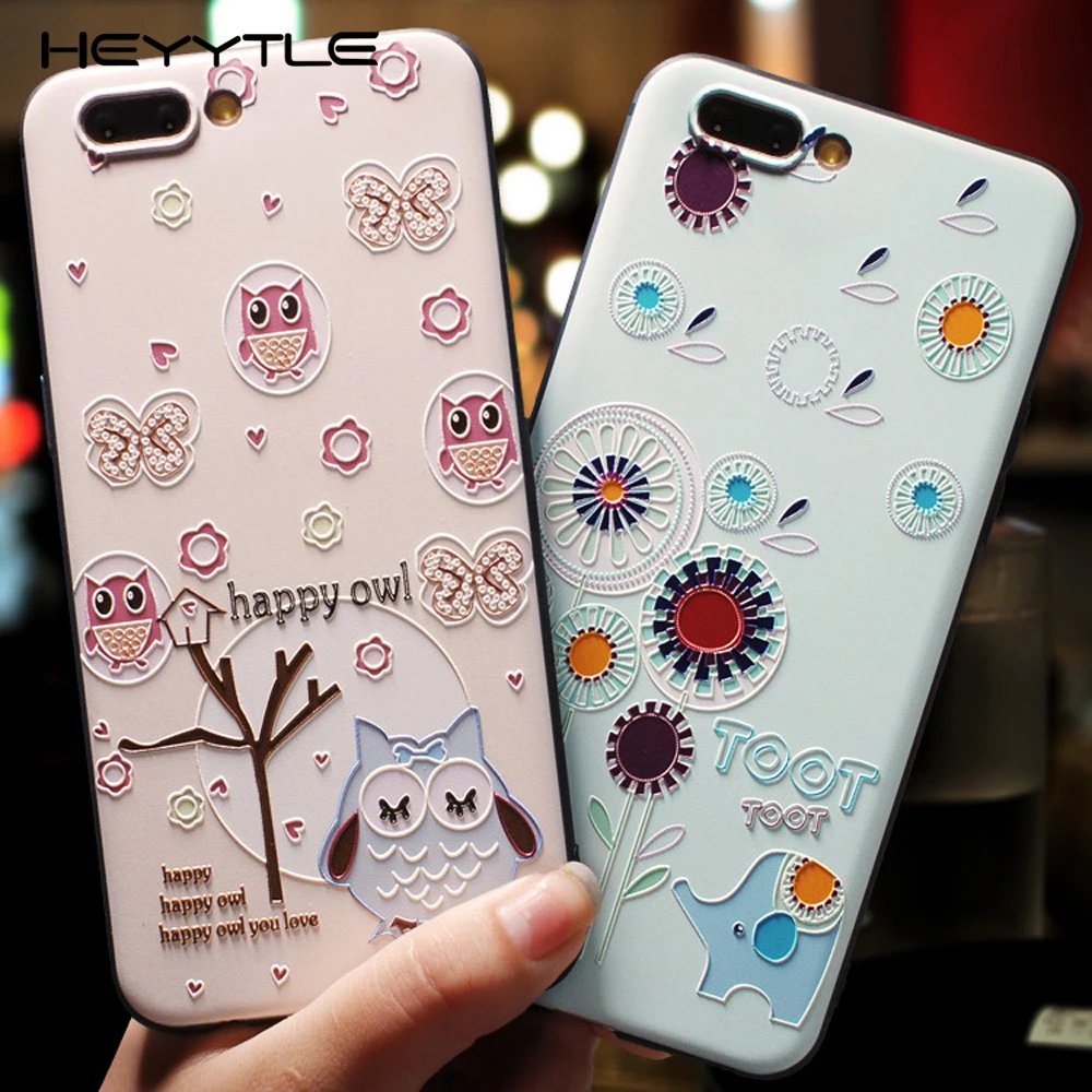 

Heyytle 3D Emboss Cartoon Pattern Phone Case For Xiaomi 5 5X 6 8 Redmi note4X 5Plus Cases Ultra-Thin Matte Back Cover Soft Shell
