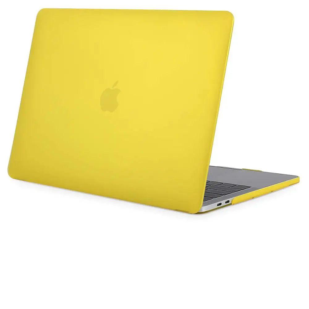 Yellow С украшением в виде кристаллов матовый чехол для ноутбука Macbook Air retina Pro 13 15 с вход/выход сенсорной панели A1706 A1707 A1990 AIR 13 A1932 - Цвет: Yellow