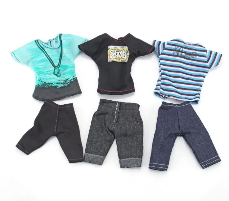 Рубашка+ штаны/комплект, модный костюм летняя одежда для отдыха, одежда, наряд для мальчика Барби Кен, игрушки для девочек
