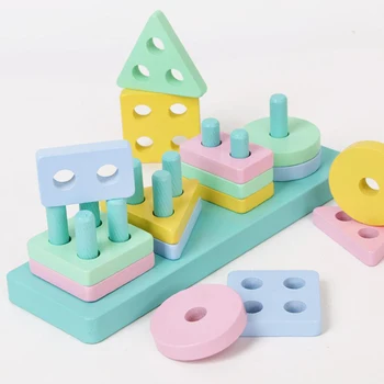 

Children Geometric Shapes Matching Games Wooden Funny Toys Children Early Educational Training Toys For Kids Gifts