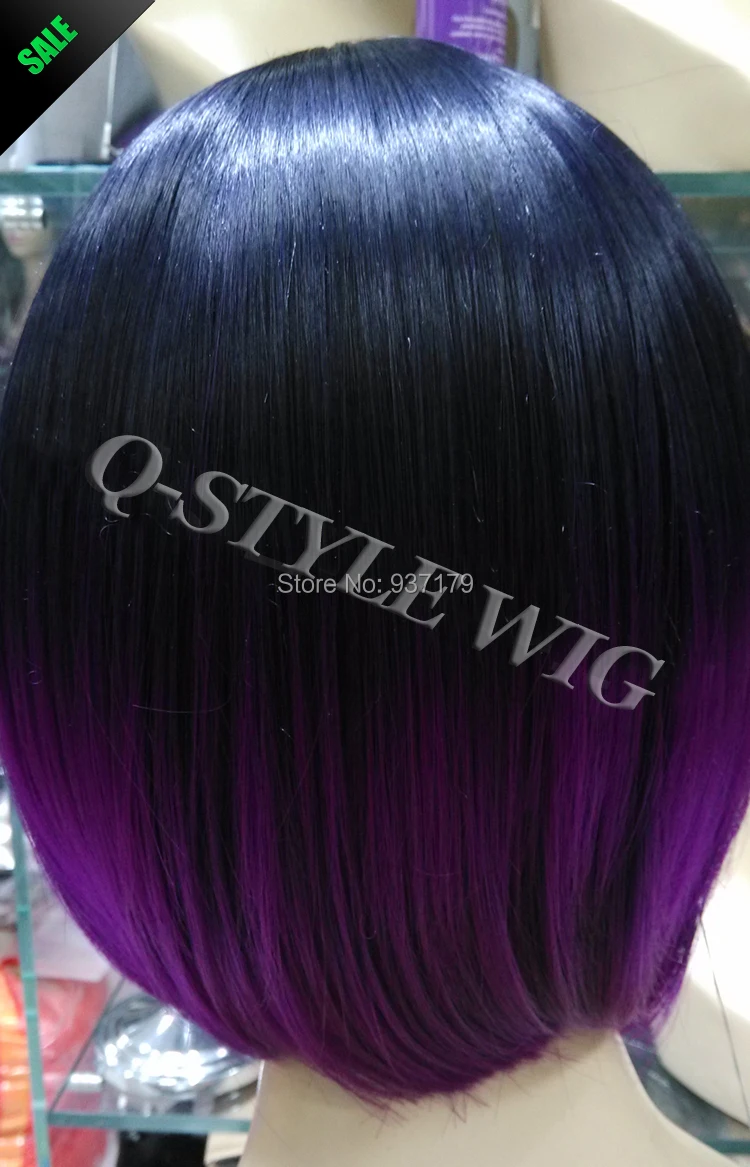 Girls Cool Matte Mixed Black And Purple Color Ombre Style Sasoon