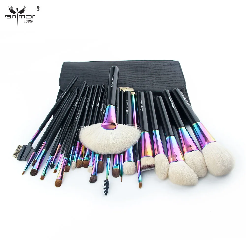 Anmor Large Makeup Brushes Set Professional Natural Hair Foundation