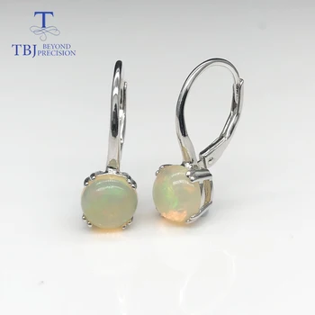 

Natural Ethiopian multi-color opal earrings 925 sterling silver earring simple style gemstone jewelry for girls with gift box