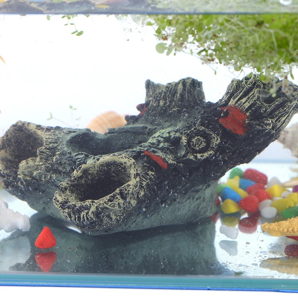 Высокое качество искусственная Смола аквариум мертвой древесины рыбы, чтобы избежать отверстия рыбный орнамент Декор