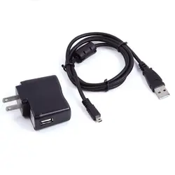 USB AC/DC Power Adapter Camera Battery Charger + PC Cord For Nikon Coolpix S4000 S3000