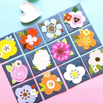 

Pack of 12 Assorted 3D Flowers Blank Greeting Cards with Envelopes for Birthdays and Thank You Note Cards Ideal for Mother day