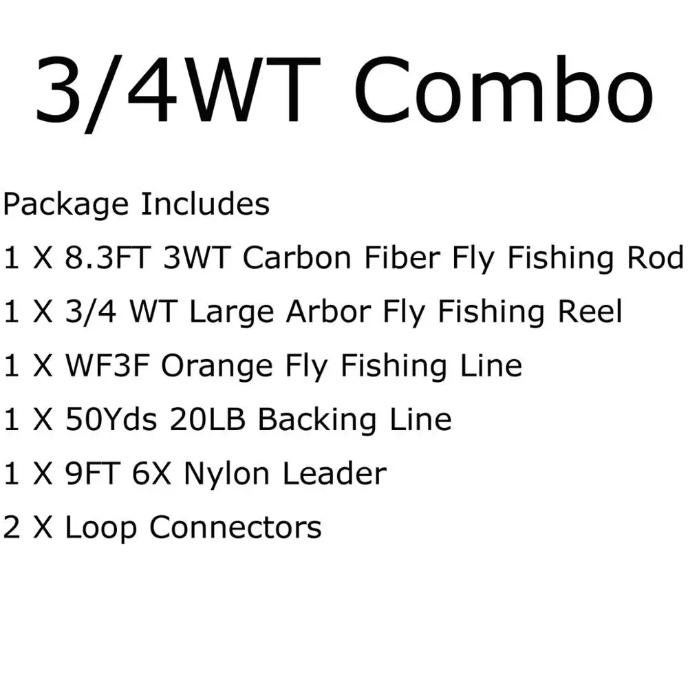 Удочка для ловли нахлыстом комбо 8,3/9FT углеродное волокно удочка для ловли нахлыстом с 3/4 5/6 7/8WT катушка для ловли нахлыстом и леска - Цвет: 3WT