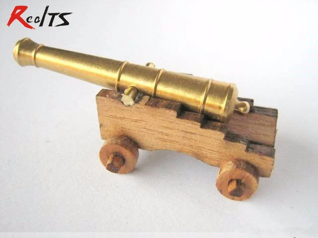 

RealTS Classic wooden sailing boat accessory CNC Gun barrel with carrier
