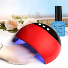 Pro светодиодный светильник для Гвозди 24 Вт Фен УФ-лампы для ногтей Гель-лак отверждения лампа для маникюра гель Лаки барабан машина Дизайн ногтей Salon Инструменты