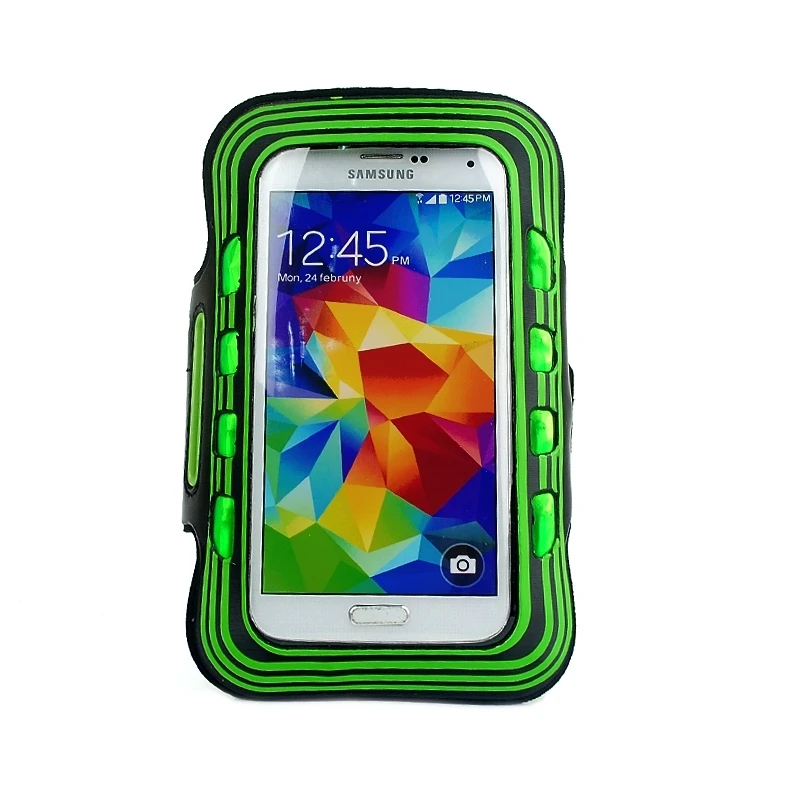 اللون شارة الرياضة حالة مع LED الإضاءة لسامسونج غالاكسي S 5 G900 غالاكسي S IV 4 i9500 S III 3 i9300
