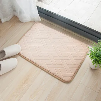 

coxeer Camel Color Bath Rug Rhombus Pattern 60x40cm Memory Foam Non-slip Bath Carpet Floor Rug For Bathroom Kitchen Alfombra Hot