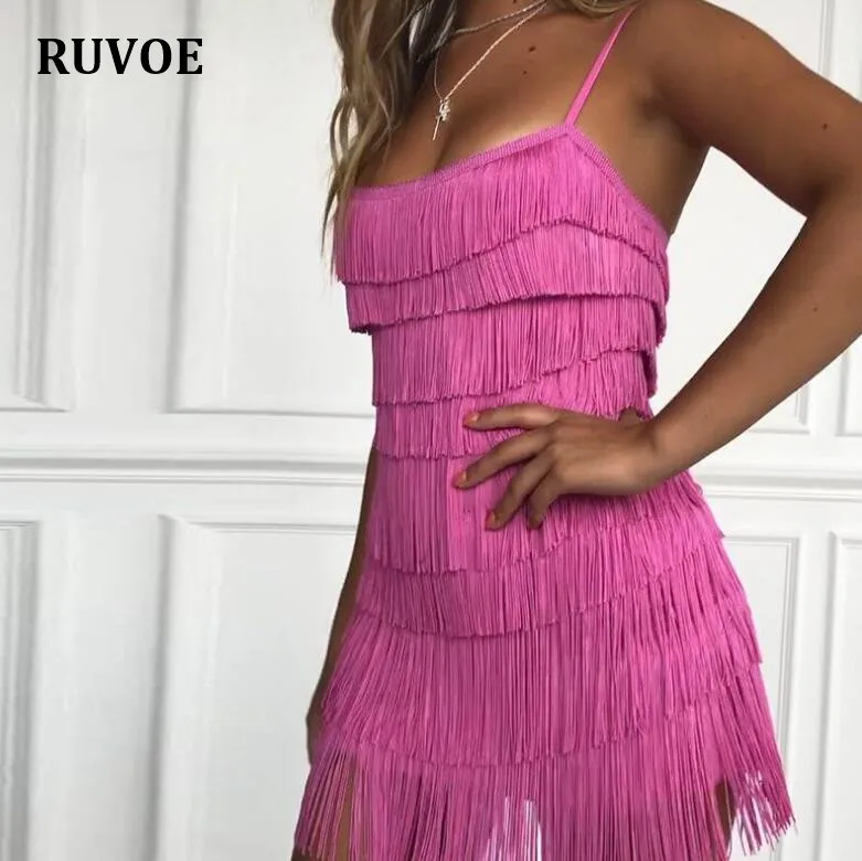 pink and white sundress