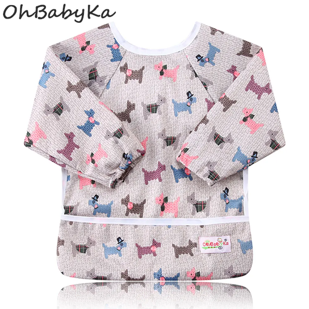 Ohbabyka детские нагрудники Фламинго принт для маленьких девочек одежда для кормления Детские аксессуары нагрудники для мальчиков с длинным