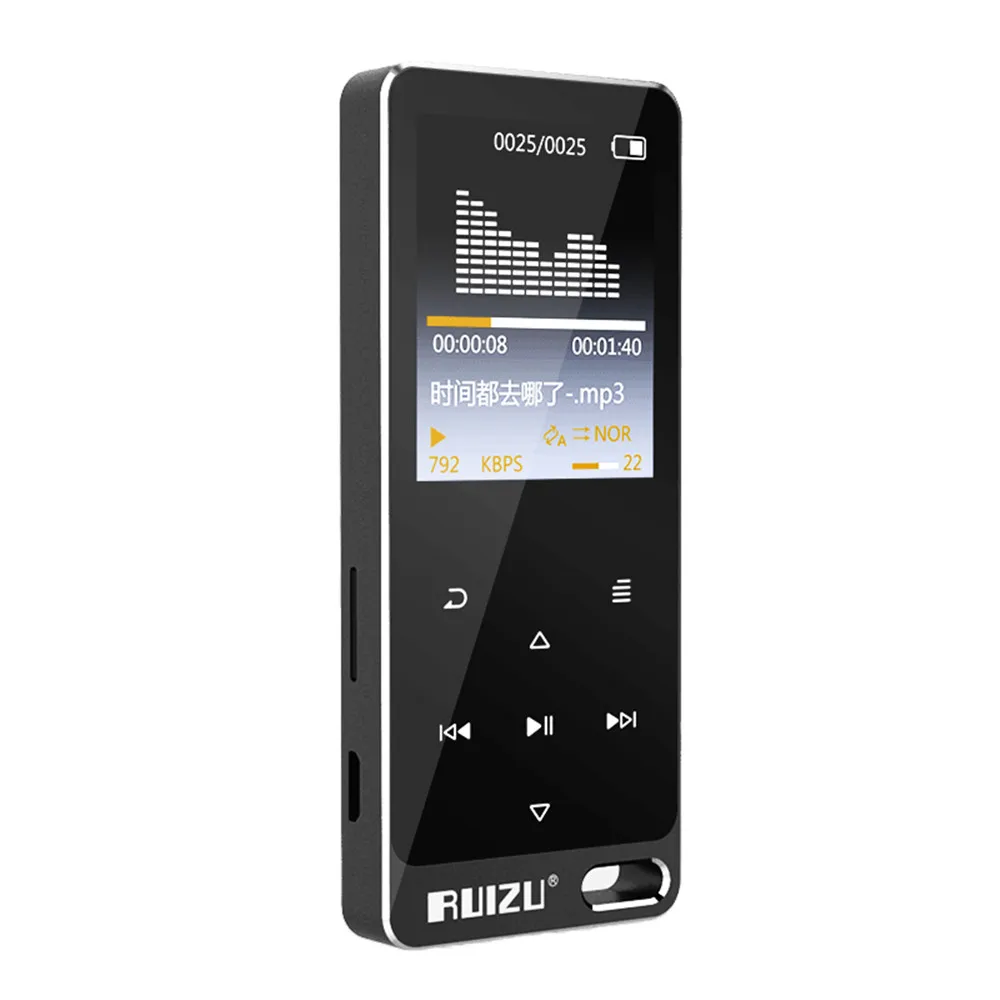 Ruizu X05S 8 ГБ+ Бесплатный подарок ультра-тонкий сенсорный портативный без потерь цифровой спортивный экран Hifi аудио Mp3 мини Музыка Mp3 плеер FM радио