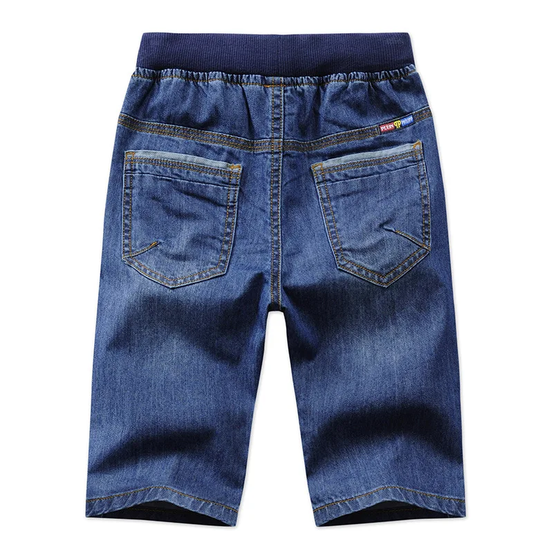 Модные короткие джинсы для маленьких мальчиков; укороченные штаны для маленьких мальчиков; джинсовые шорты; одежда дл