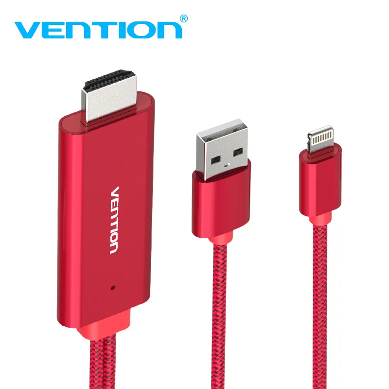 

Vention HDMI Cable for iPhone 8pin to HDMI Converter Adapter Digital AV Cable for Smartphones for iPad TV 1080P USB HDMI Adapter