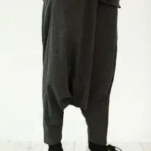 27-44! Новая мужская одежда большие висячие брюки с шаговым швом брюки с низкой посадкой шаровары узкие брюки-скинни мужские костюмы певицы