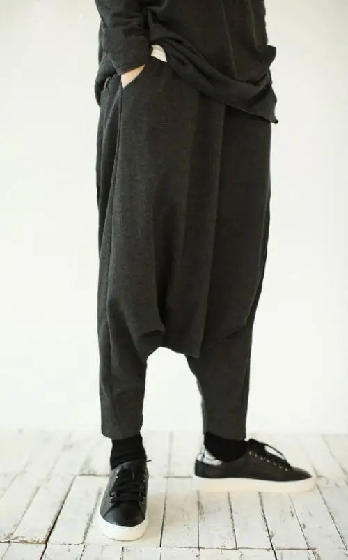 27-44 ! 2016 New Men's clothing Large hanging crotch pants low-rise pants harem pants trousers skinny pants male singer costumes