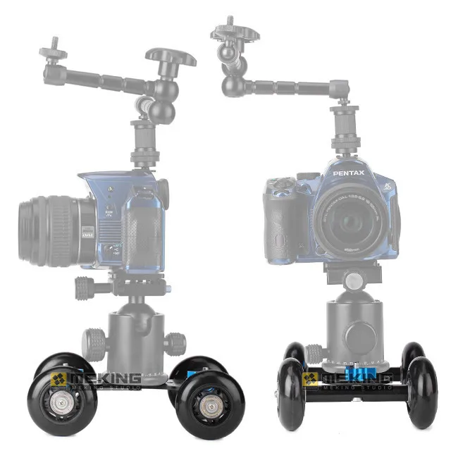Meking Skater видео повозка 4 колеса черный для DSLR камеры/рабочего стола направленного шкива/камеры видео стабилизатор комплект фотографии