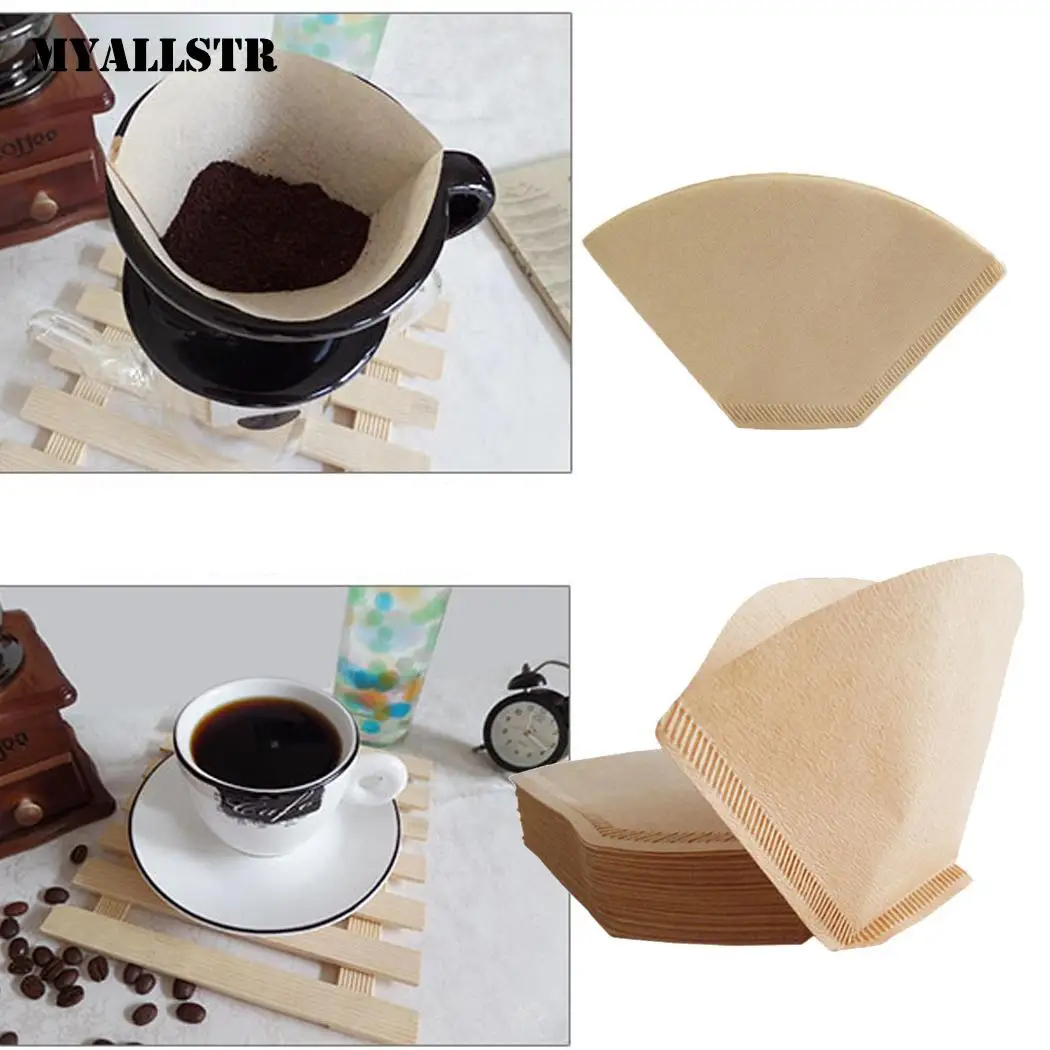

Durable Practical Portable Solid Disposable Coffee Filters Paper Filtering 2-4 Cups Coffee Tool Home, Cafe
