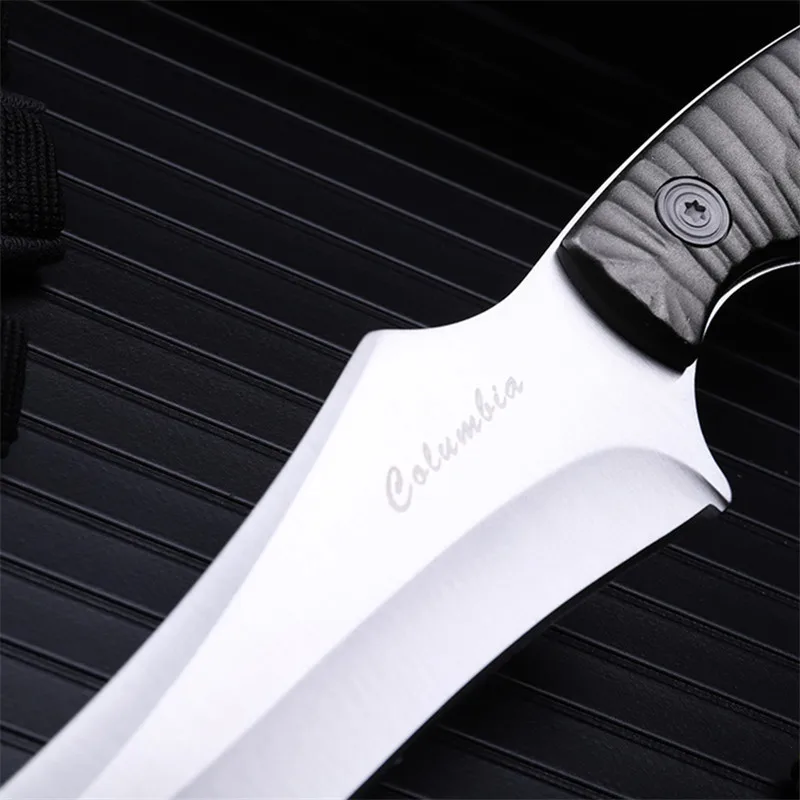 Outdoor Self-defense Field High Hardness Saber Wilderness Survival Fruit Knife Small Straight Cutting Tool Aluminium Handle