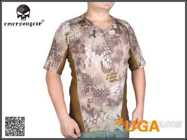Emersongear кожи плотно база слои камуфляж бег рубашки для мальчиков дышащие футболка EM9167 - Цвет: HLD