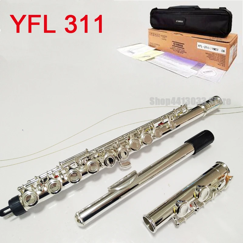 

Japan flute 311 16 hole closed hole Silver plating C Tune and E-Key Flute music professional Musical instrument Free shipping