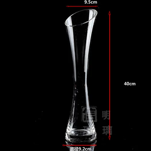 Домашний декор прозрачная стеклянная гидропонная ваза современная мода обеденный стол офисный стол Маленькая ваза - Цвет: 40cm
