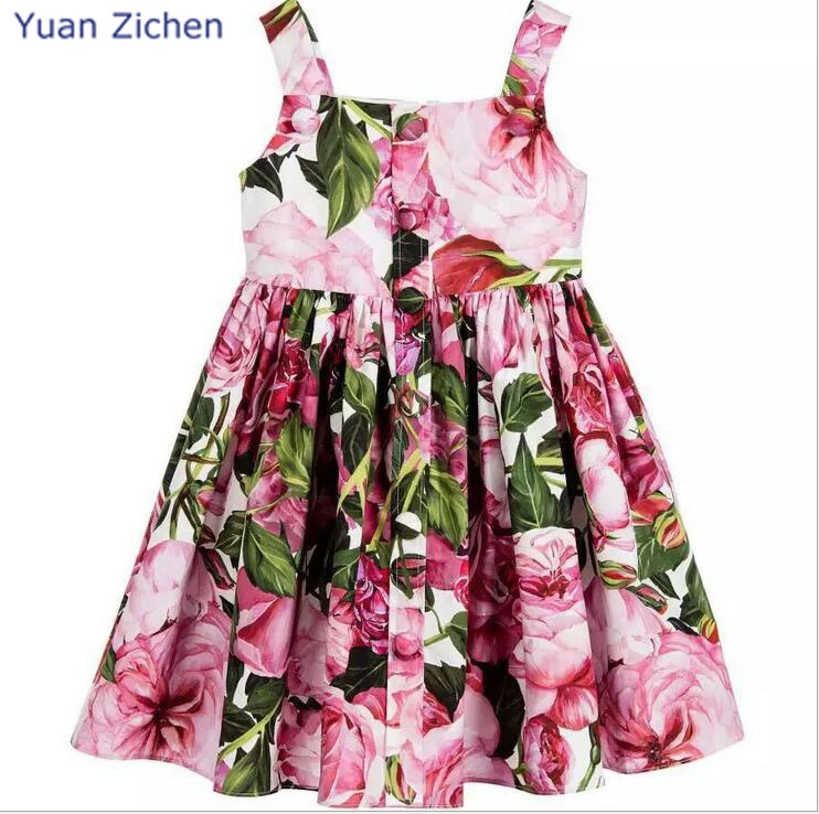2017 Multi-style Super Cute Baby Girls Summer Floral Dress Princess Party Tulle Flower Dresses 2-8Y Children