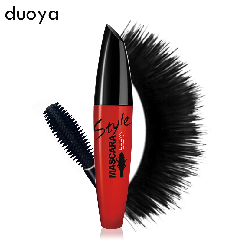

DUOYA Brand Eye Makeup 3d silk fiber eyelash mascara To Eyelashes Waterproof Curling Thick Black mascara Korea Cosmetics