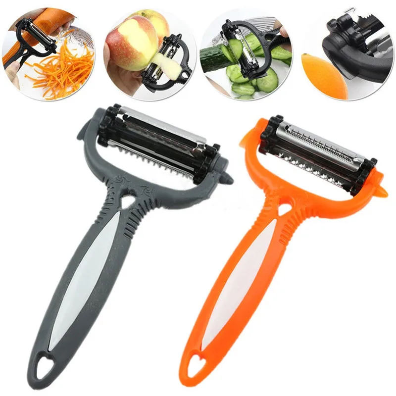 

3 in 1 Vegetable peelers zesters Rotary Fruit Vegetable Carrot Potato Peeler Cutter Slicer Amazing Healthy Multi-purpose