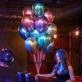 

30/50/100pcs Metallic Latex Balloons Pearly Chrome Air Balloon Birthday Party Decoration Ballon Wedding Party Kids Helium Globos